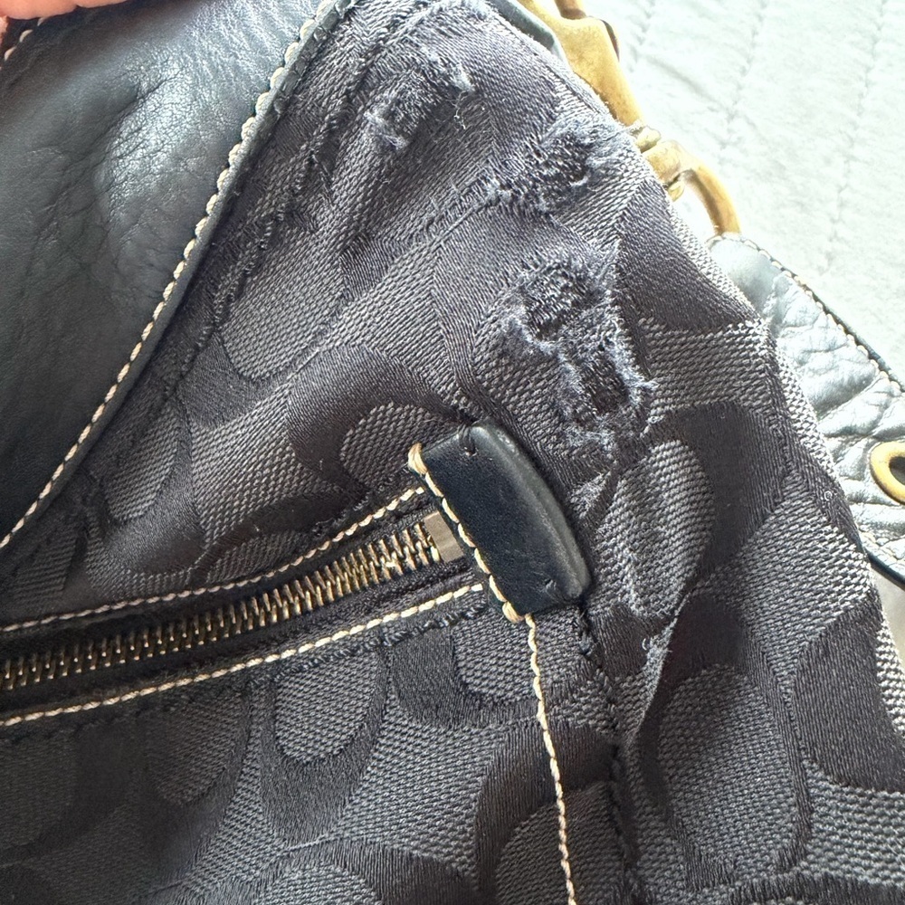 Coach Black Interior Bag with Gold Accents - Picture 11 of 11